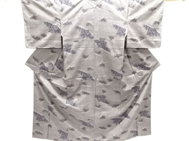 JAPANESE KIMONO / UNUSED KIMONO / SILK / NISHIJIN / DENSHO TSUMUGI / WOVEN FLORAL PLANTS